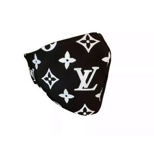 Custom face mask, fashion one size black